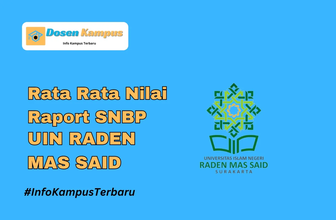 Rata Rata Nilai Raport SNBP UIN RADEN MAS SAID